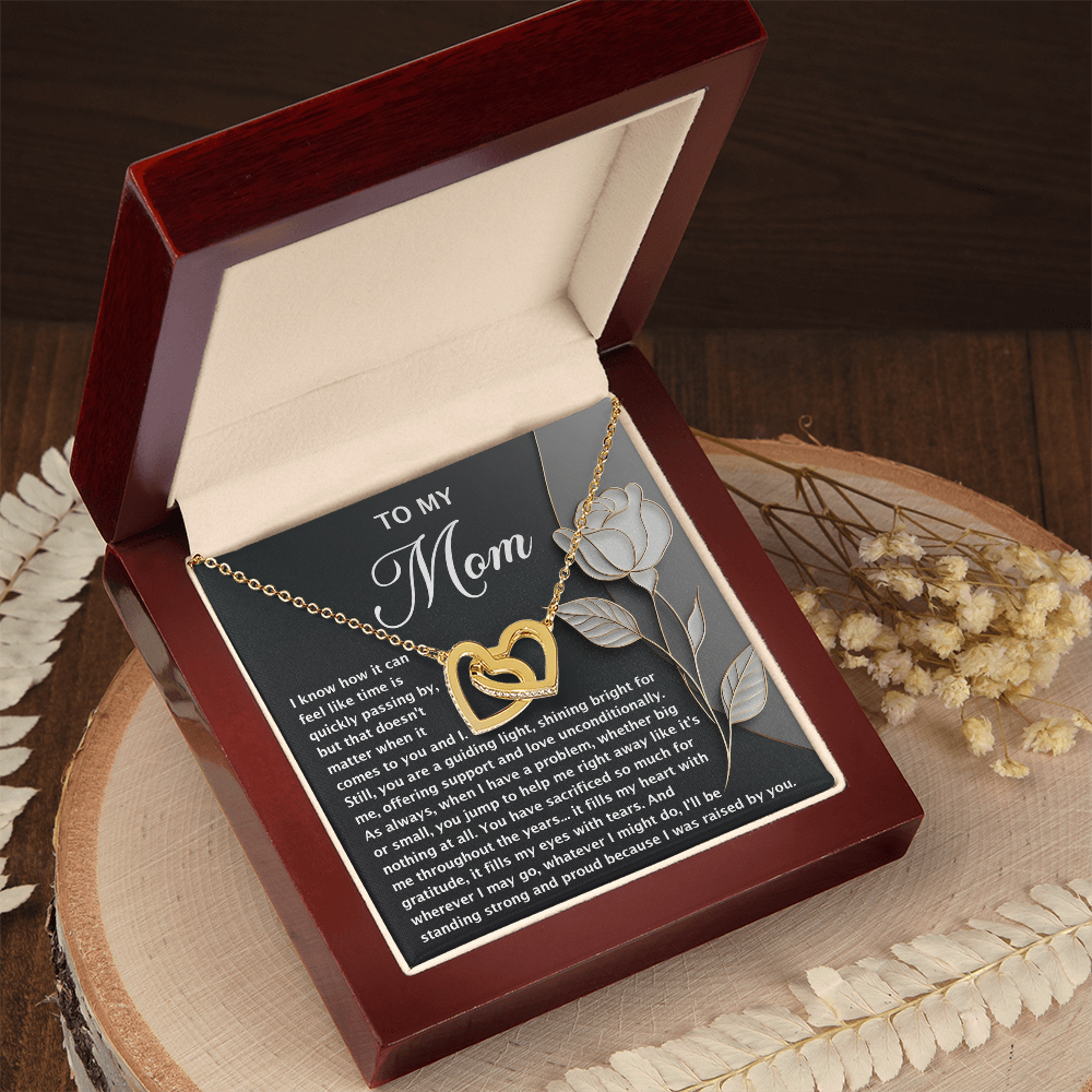 To My Mom Necklace, Message Card Birthday Necklace, Mom Gift Sterling Silver Necklace, Mothers Day Necklace Mom