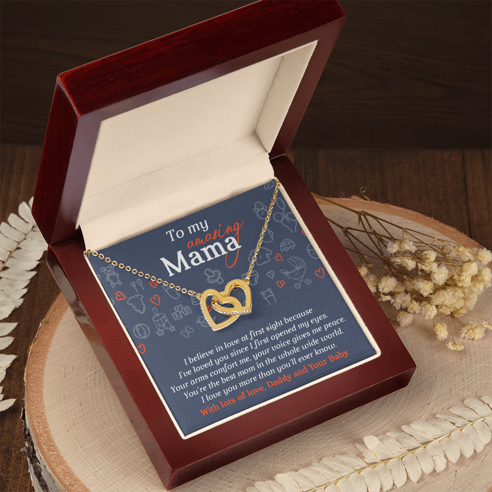 To My Amazing Mama Necklace, To My Mom Necklace From Daddy And Your Baby, Gifts For Mom From Husband, Mom To Daughter Mothers Day Gift