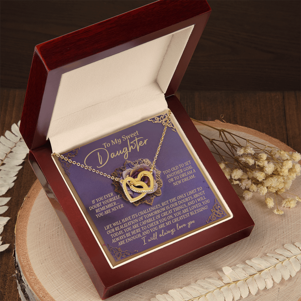 To My Sweet Daughter Necklace, To My Daughter From Dad, Mother And Daughter Jewelry, To My Daughter From Mom