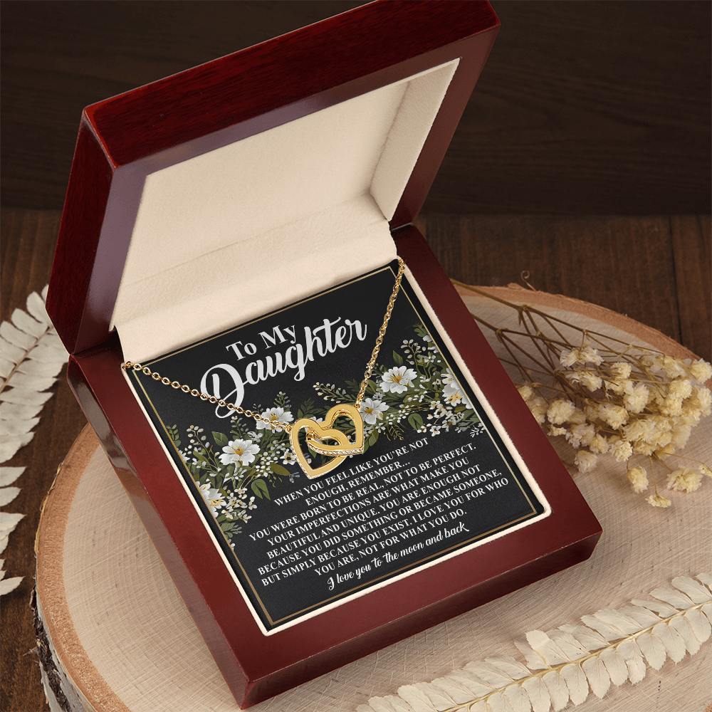 To My Daughter Necklace, Daughter Necklace From Mom And Dad, Dad To Daughter Necklace, Daughter Necklace From Mom And Dad