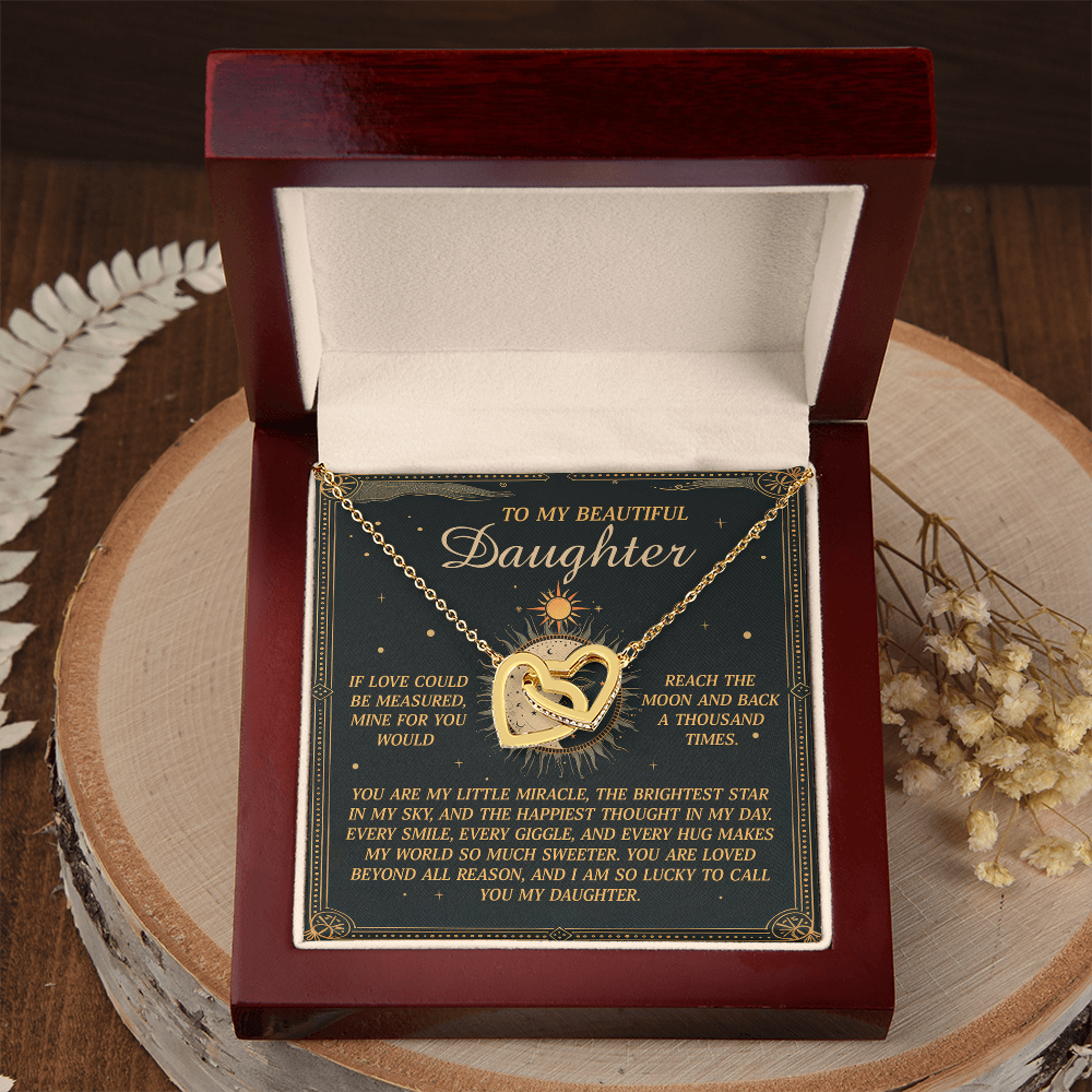 To My Beautiful Daughter Necklace, Bonus Daughter Gifts Unique, Birthday Gift For Adult Daughter, Christmas Gifts For Adult Daughter