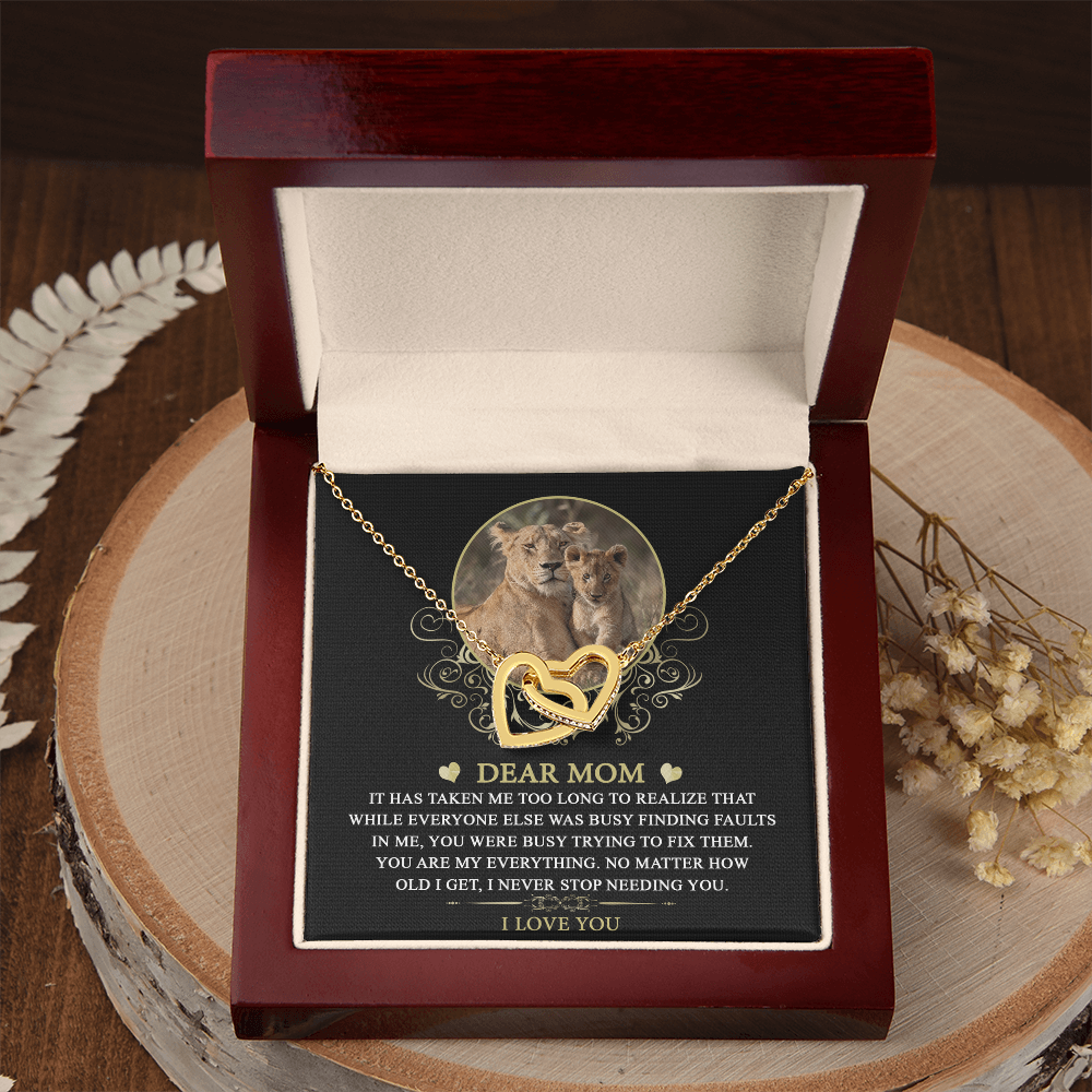 Dear Mom Necklace, Necklace Mom From Daughter, Mothers Day Gifts For Mom In Spanish, Message Card Necklace Gift