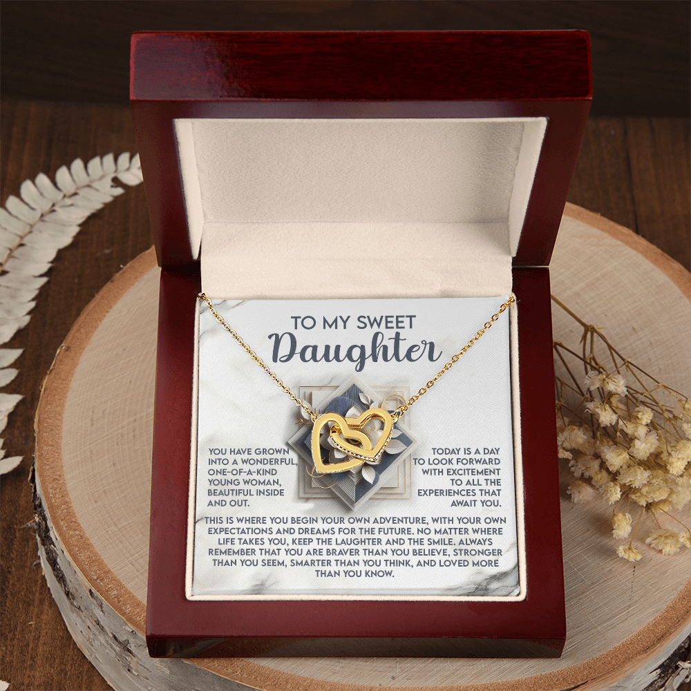 To My Sweet Daughter Necklace, Mother Daughter Necklace Gold, Gifts For Daughter From Dad, Matching Necklaces For Mom And Daughter