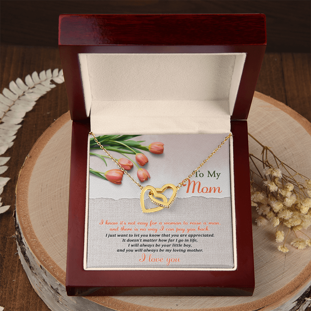 To My Mom Necklace, Message Card Birthday Necklace, Mom Gift Sterling Silver Necklace, Mothers Day Necklace Mom
