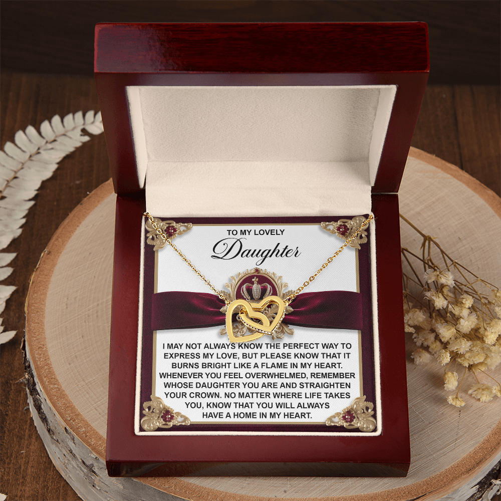 To My Lovely Daughter Necklace, To My Daughter Necklace From Dad, Gifts From Dad To Daughter, Matching Necklaces For Mom And Daughter