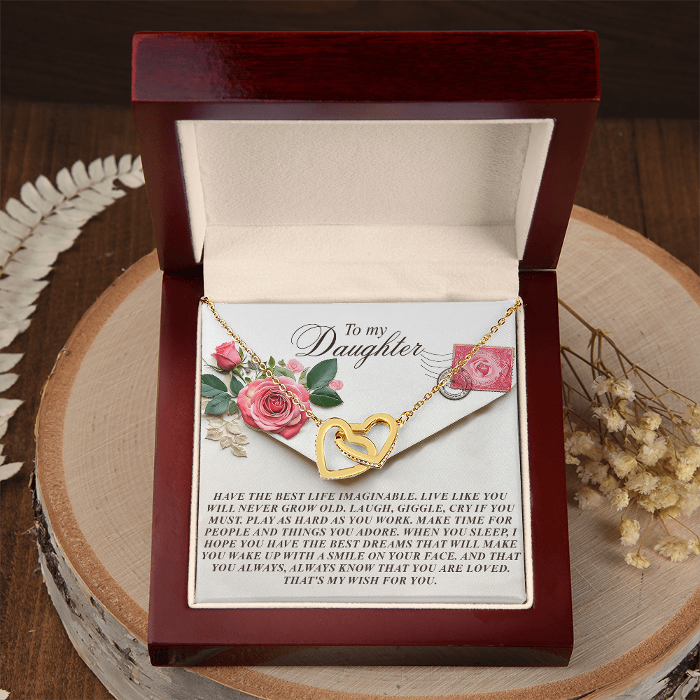 To My Daughter Necklace, Daughter Necklace From Daddy, Birthday Gifts For Daughter Adult, Daughter Necklace From Daddy