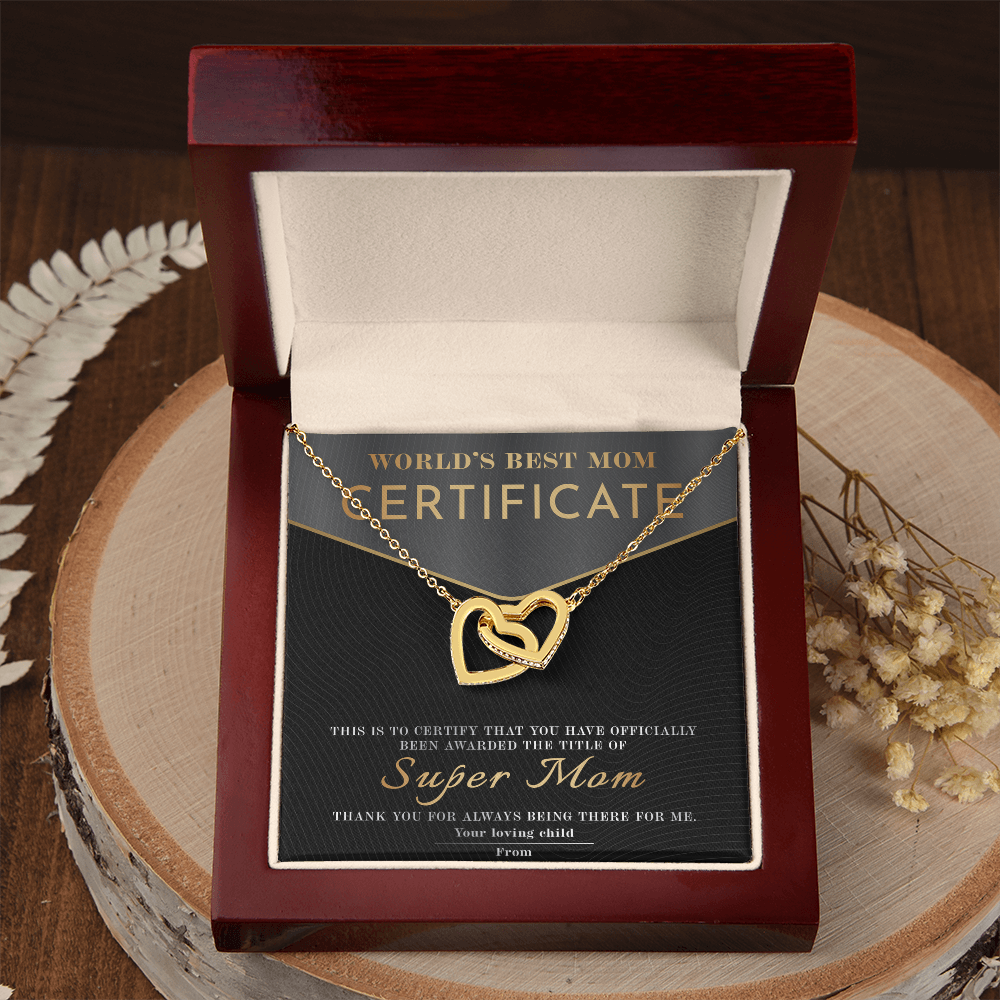 World's Best Mom Certificate Necklace, Gift My Mom Christma, Mom And Daughter Necklace, Mothers Necklace Gifts For Mom From Daughter