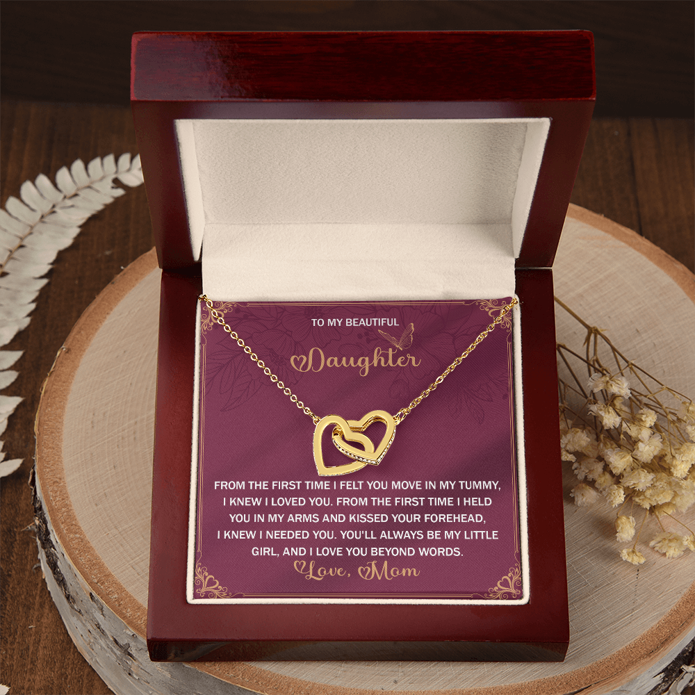 To My Beautiful Daughter Necklace, Daughter Necklace From Dad, Christmas Gift For Adult Daughter, Daughter Necklaces From Mom
