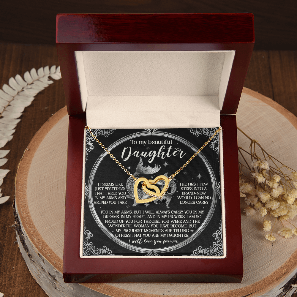 To My Beautiful Daughter Necklace, For My Daughter From Mom, Daughter Gifts From Dad, For My Daughter From Dad