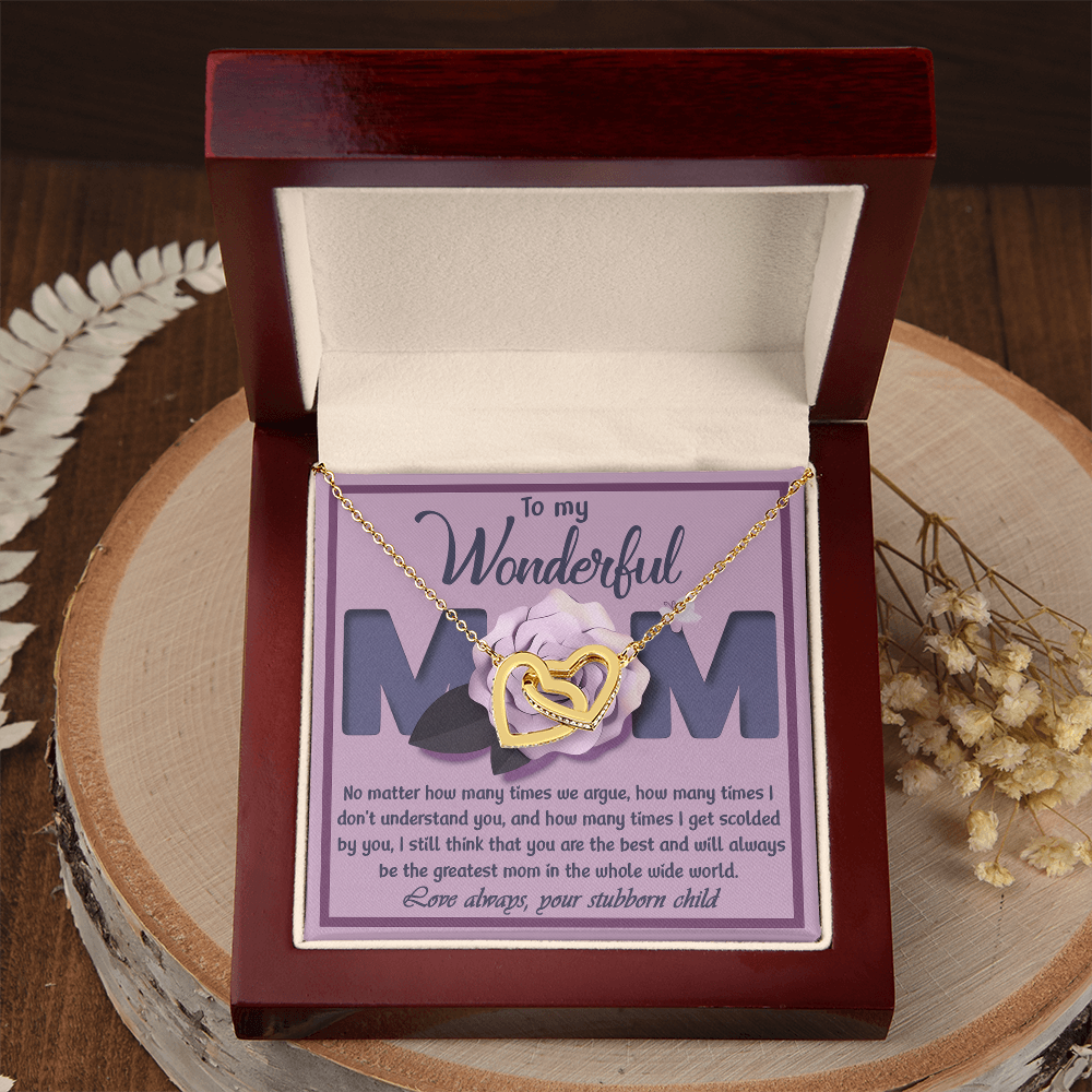 To My Wonderful Mom Necklace, Mom Necklace For Mothers Day, Mom Jewelry Gifts From Daughter, Gifts To Mom From Daughter