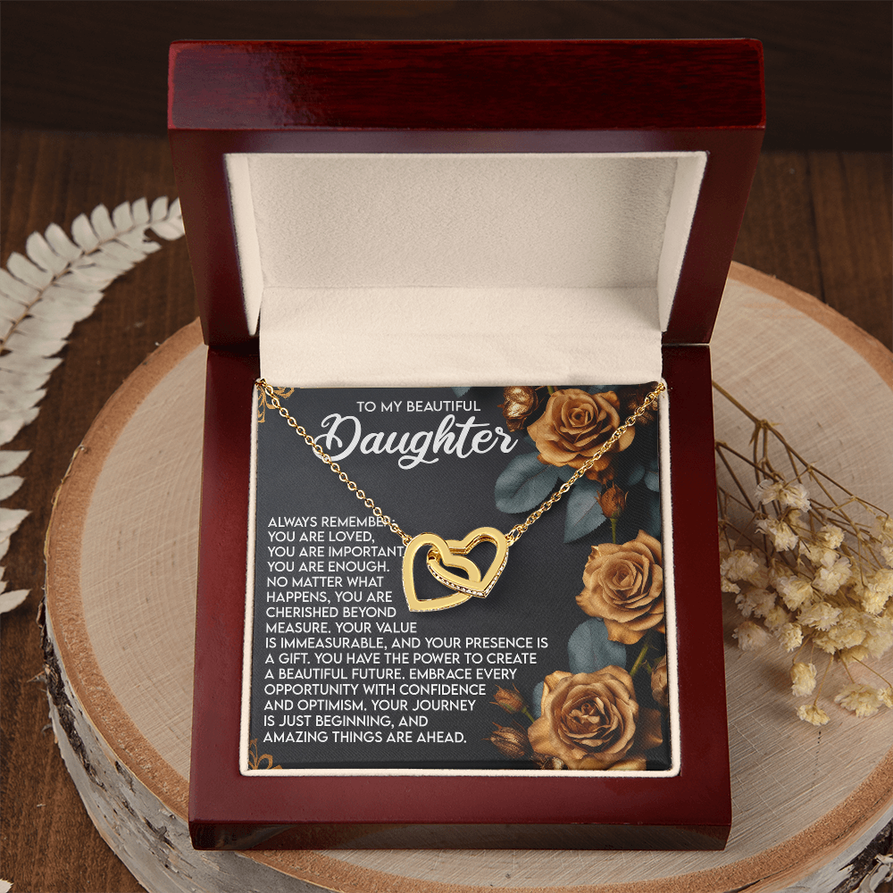 To My Beautiful Daughter Necklace, To My Beautiful Daughter, Valentine Ideas For Adult Daughter, Daddy And Daughter Necklace