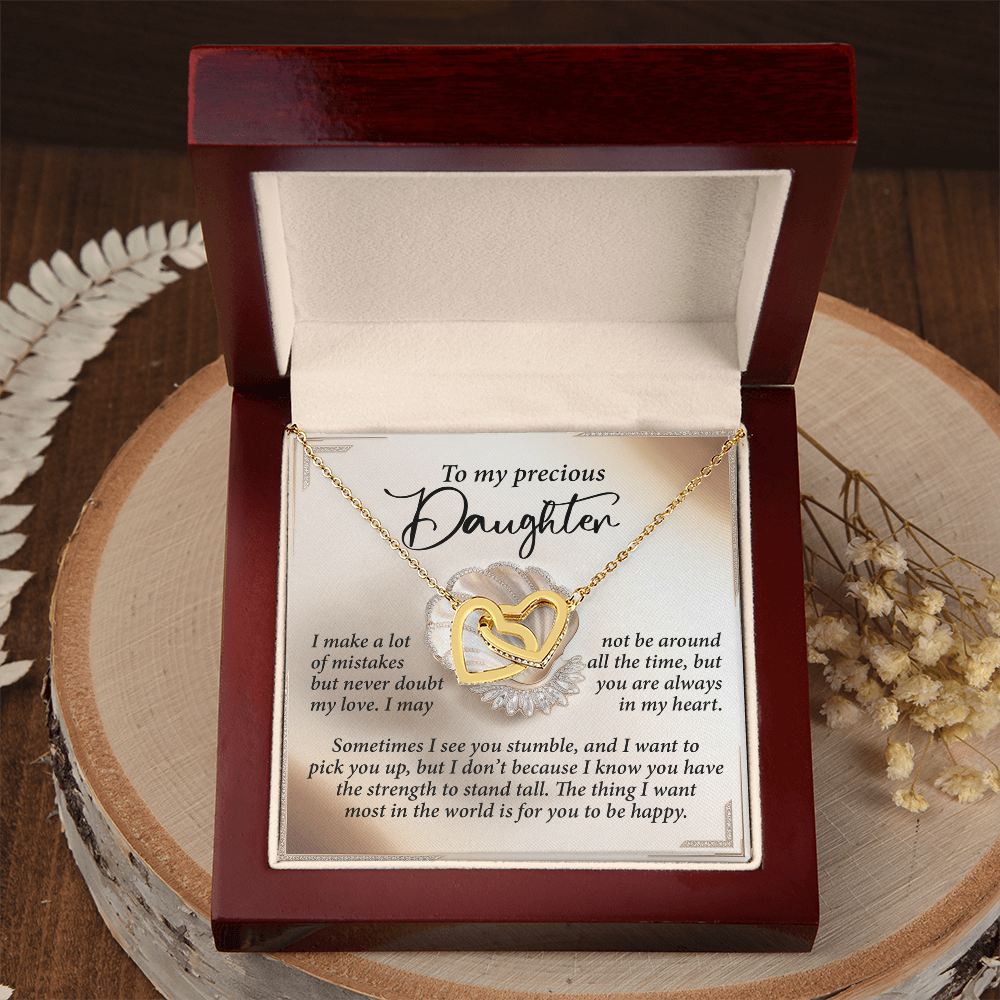To My Precious Daughter Necklace, To My Daughter From Dad, Mother And Daughter Jewelry, To My Daughter From Mom