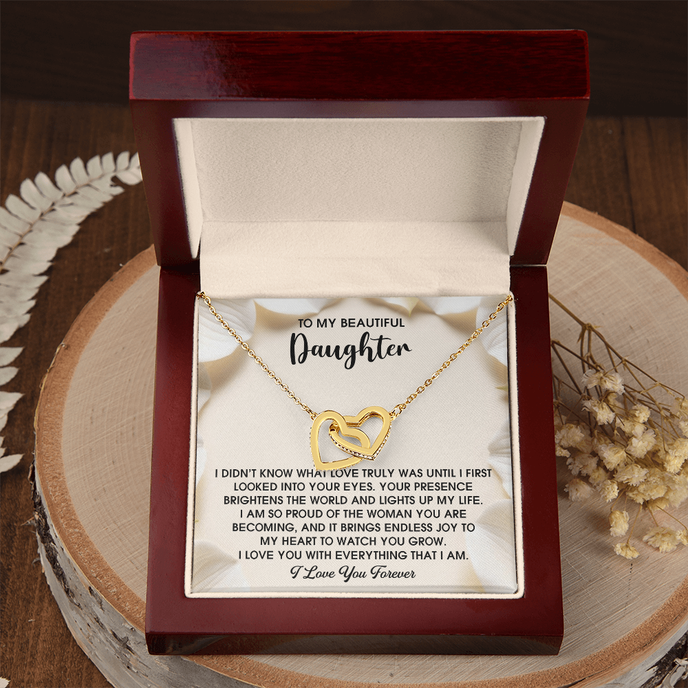 To My Beautiful Daughter Necklace, For My Daughter From Mom, Birthday Gift For Daughter Adult, Daughter Necklaces From Mom