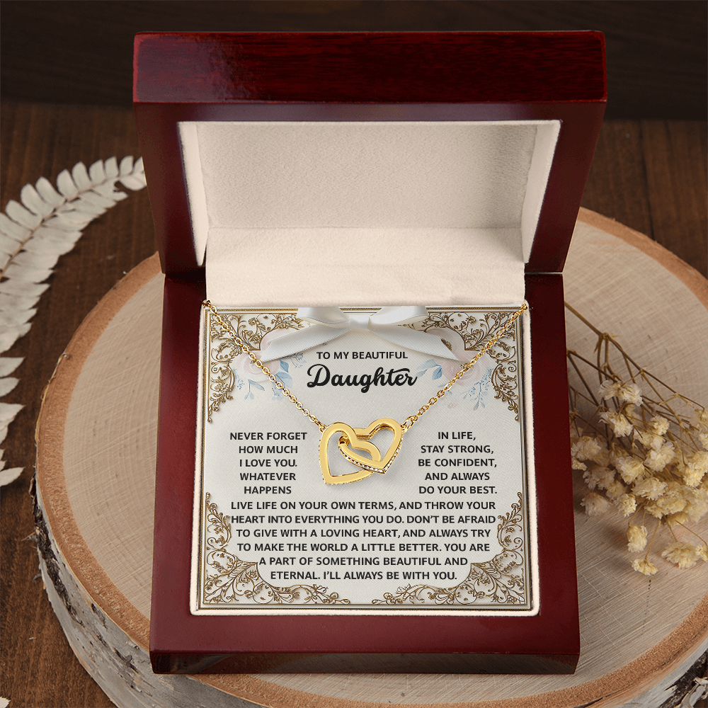 To My Beautiful Daughter Necklace, Necklace For Daughter From Dad, Mother And Daughter Jewelry, Jewelry For Daughter From Dad