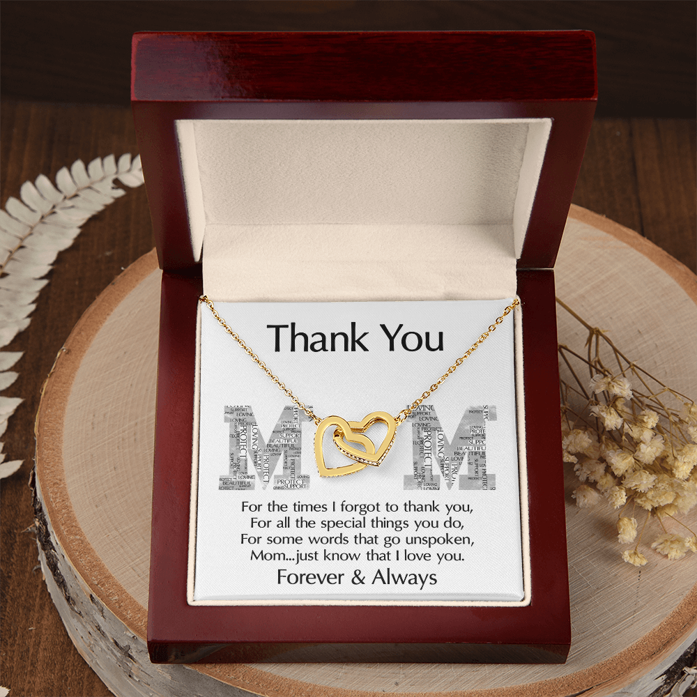Thank You Mom Necklace, Mothers Day Gifts From Daughter, Mother S Day Gifts For Mom From Daughter, Gifts For Mom Wedding Day
