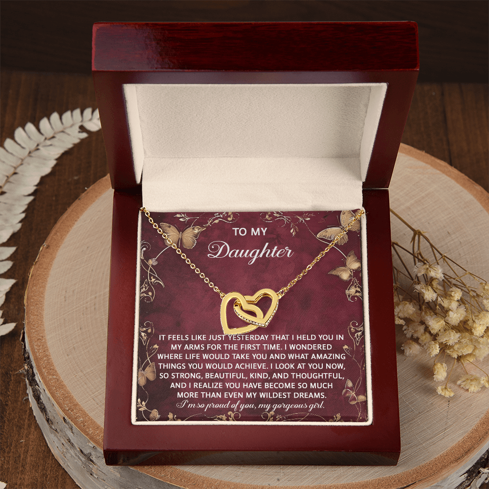 To My Daughter Necklace, Gifts For Adult Daughter From Mom, Mom And Daughter Necklace, My Daughter Gifts From Dad