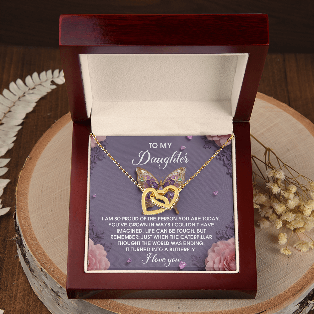 To My Daughter Necklace, Daughter Necklace From Daddy, Daughter Gifts From Mom And Dad, Necklace For My Daughter