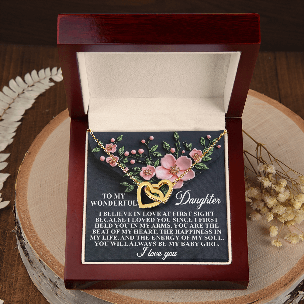 To My Wonderful Daughter Necklace, Beautiful Gift For Daughter From Dad Never Forget That I Love You Necklace, Necklace For My Daughter