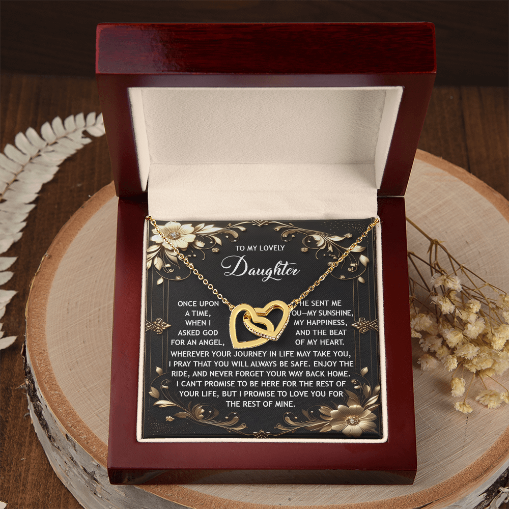 To My Lovely Daughter Necklace, Daughter Necklace From Mom And Dad, Daughter Gifts From Dad, Bonus Daughter Gifts Unique