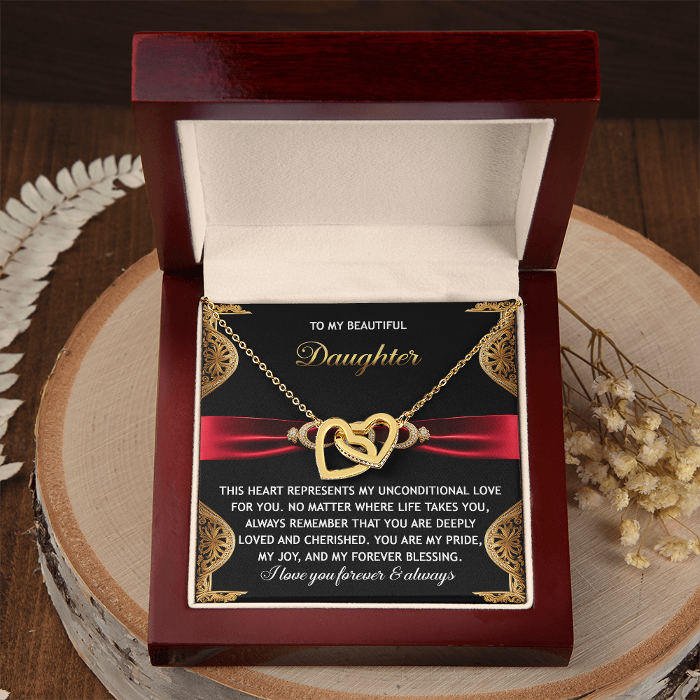 To My Beautiful Daughter Necklace, For My Daughter From Dad, Daughter Gifts From Mom, Gifts For Grown Daughter