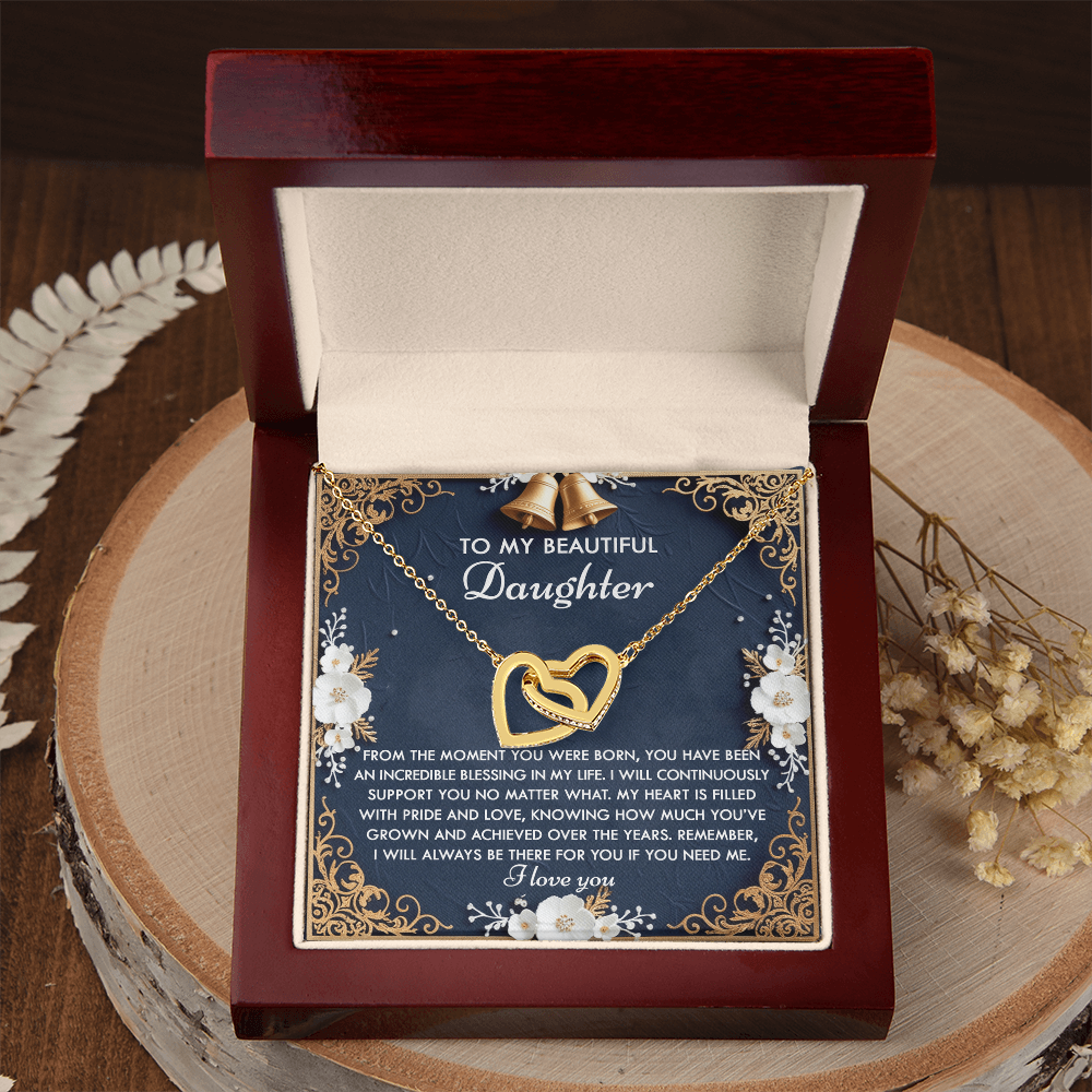 To My Beautiful Daughter Necklace, Jewelry For Daughter From Dad, Birthday Gifts For Adult Daughter, Daughter Necklace From Daddy