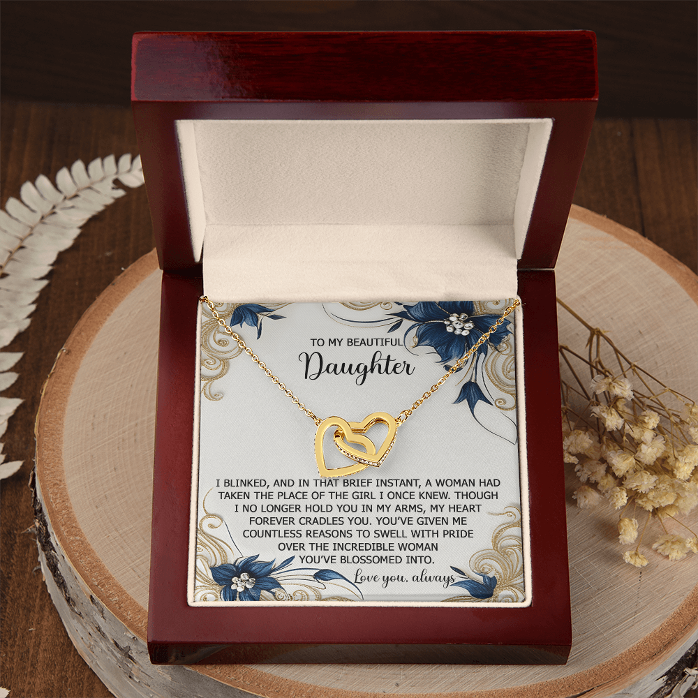 To My Beautiful Daughter Necklace, Necklace For Daughter From Mom, Gifts From Mom To Daughter, To My Daughter Necklace From Dad