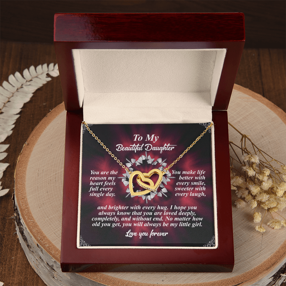To My Beautiful Daughter Necklace, Necklace For Daughter From Dad, Gifts From Mom To Daughter, Necklace For Daughter From Mom