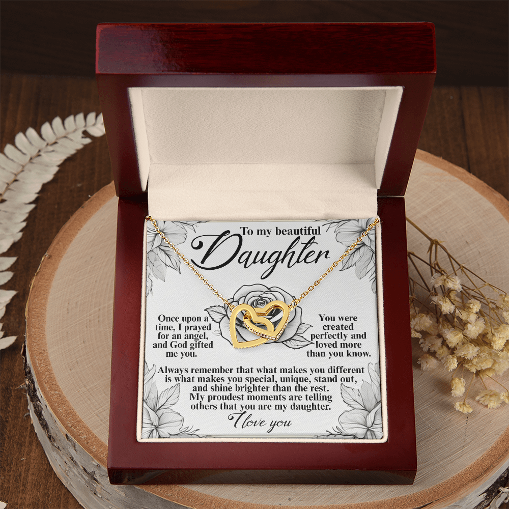 To My Beautiful Daughter Necklace, Mommy And Daughter Necklace, Cute Gifts For Dad From Daughter, Daddy And Daughter Gifts