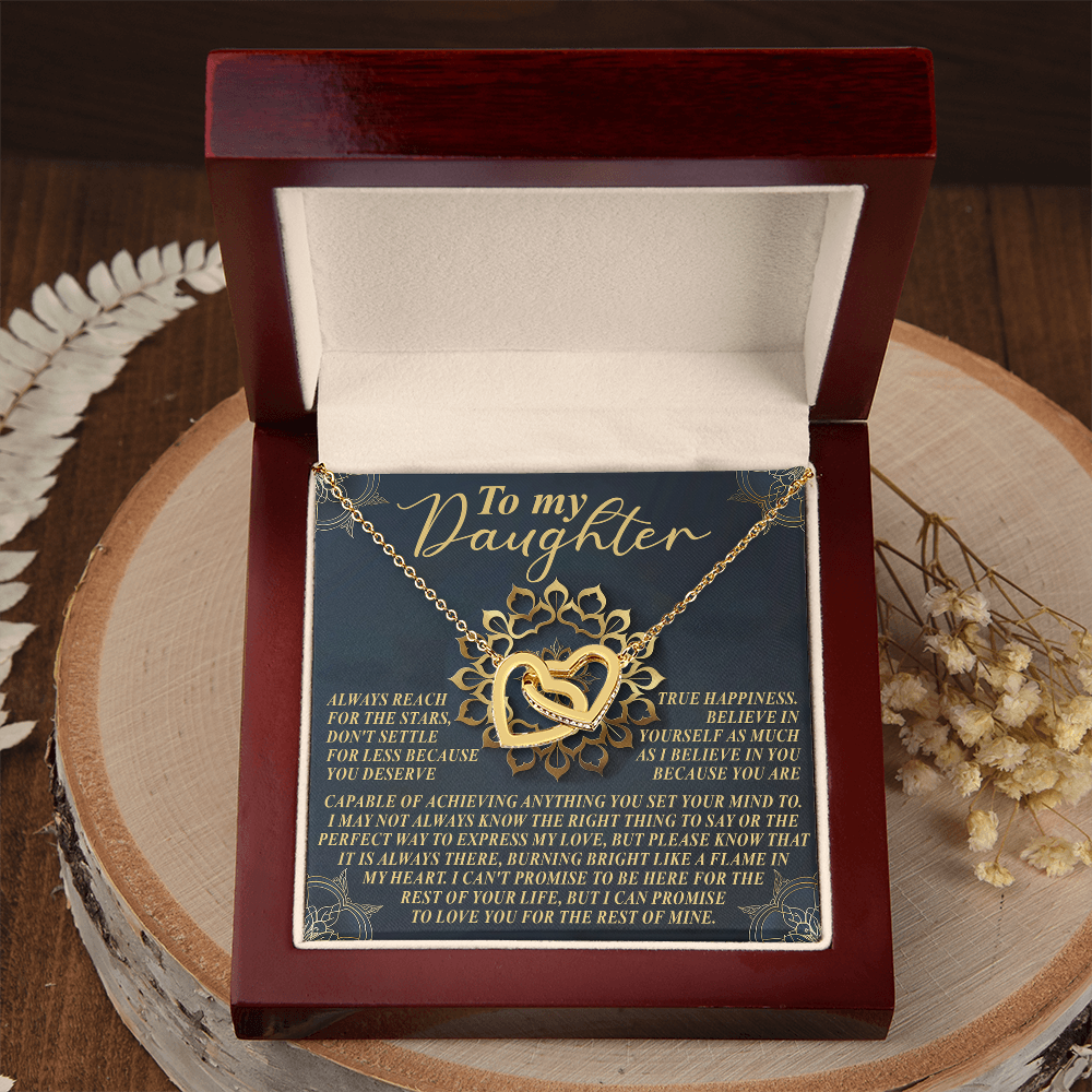 To My Daughter Necklace, Daddy To Daughter Necklace, Valentine For Daughter From Dad, Valentines From Dad To Daughter