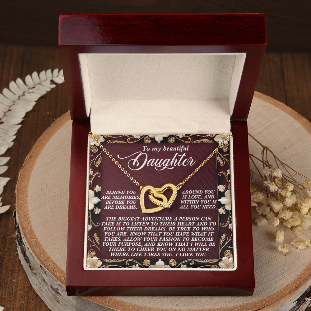 To My Beautiful Daughter Necklace, To My Daughter Necklace From Dad, Mother Daughter Gifts From Mom, To My Daughter Necklace From Mom