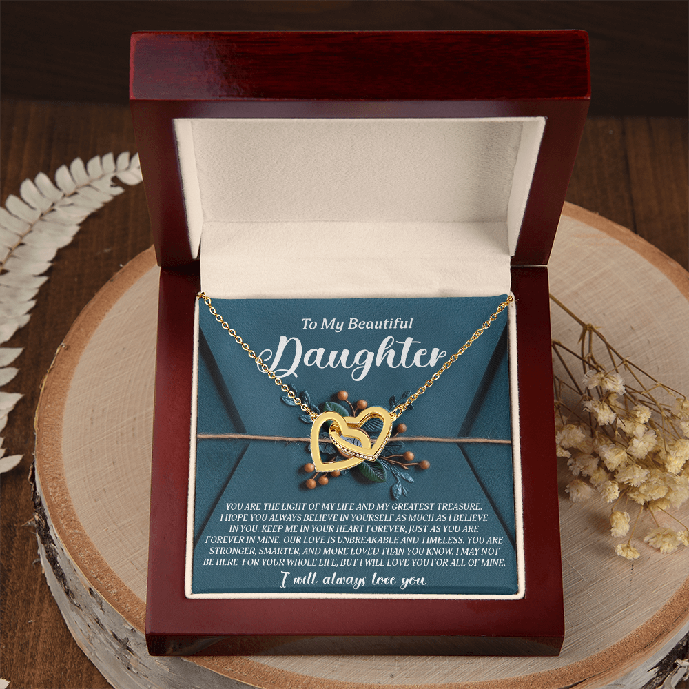 To My Beautiful Daughter Necklace, To My Daughter Necklace From Mom, Mother Day Gifts For Daughters Adult, To My Daughter Necklace From Dad