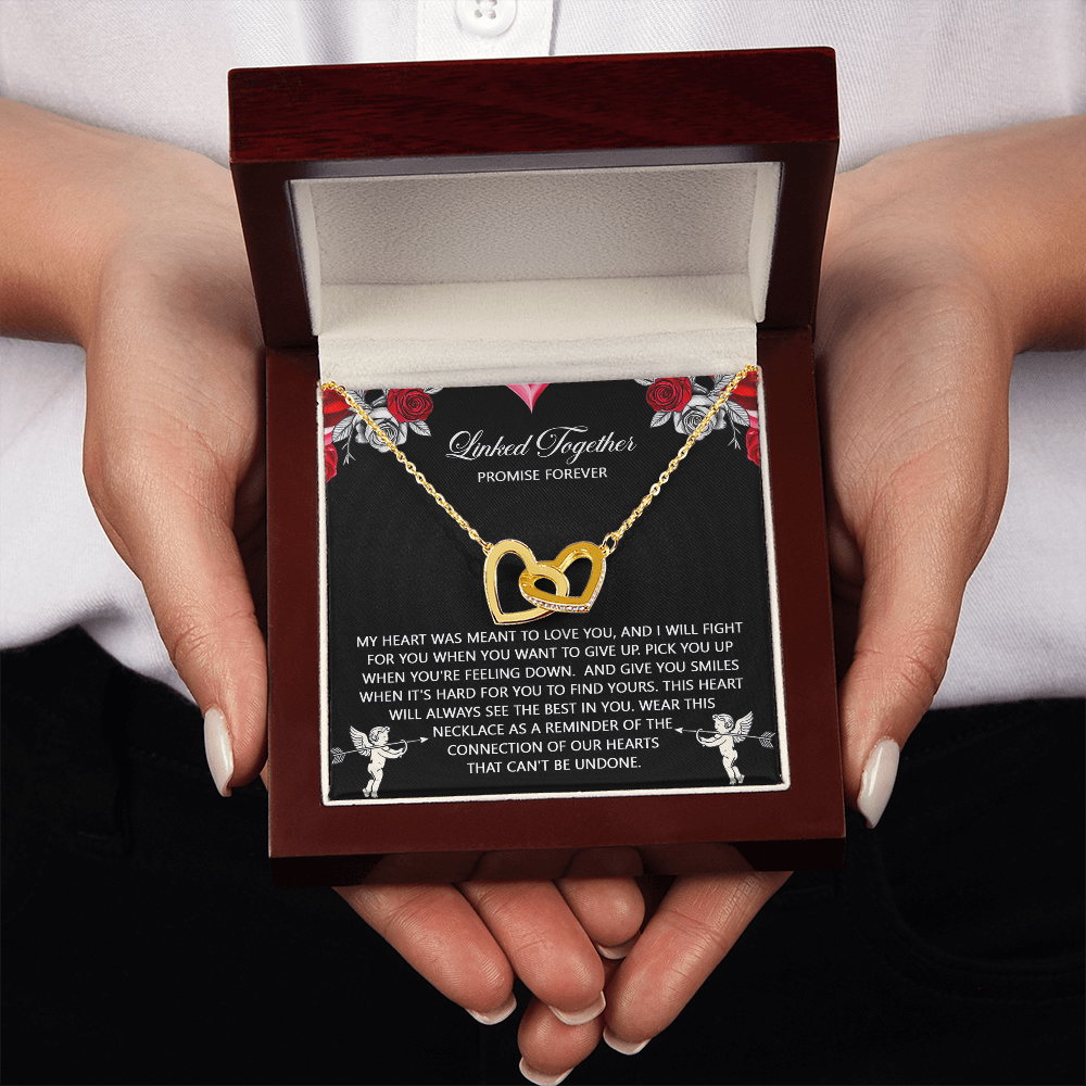 Linked Together Promise Forever Necklace, Valentine's Day Gifts For Women, Best Valentine Gifts For Wife, Valentine's For Her, Female Valentine Gifts