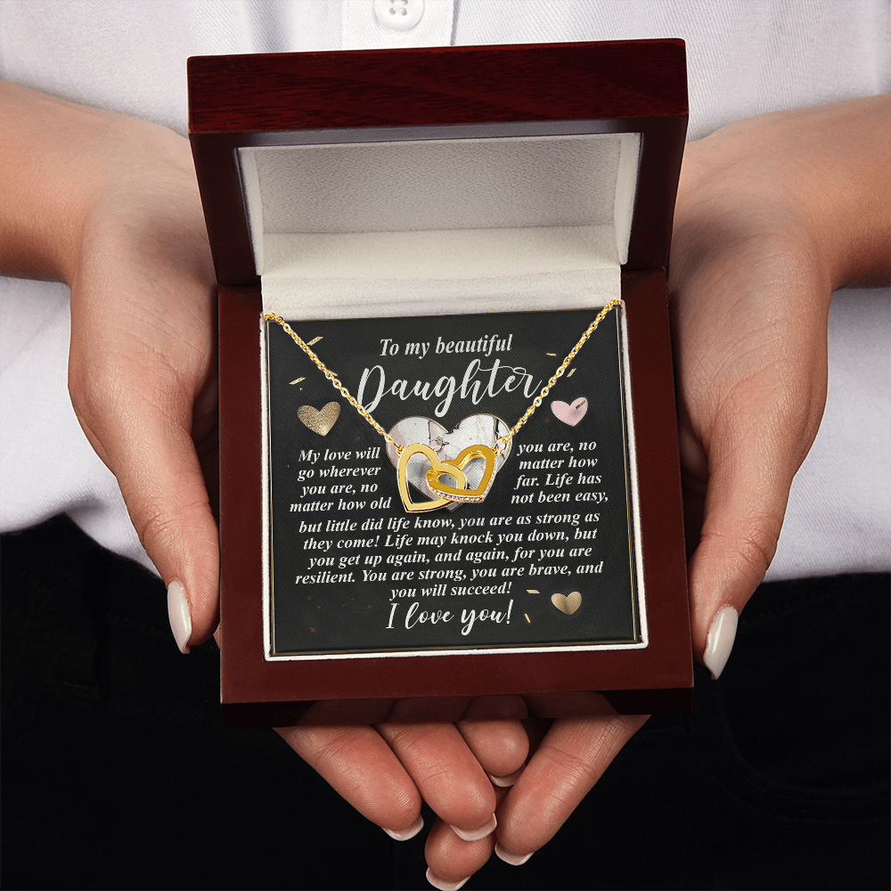 To My Beautiful Daughter Necklace, Bonus Daughter Gifts Unique, Birthday Gift For Adult Daughter, Christmas Gifts For Adult Daughter