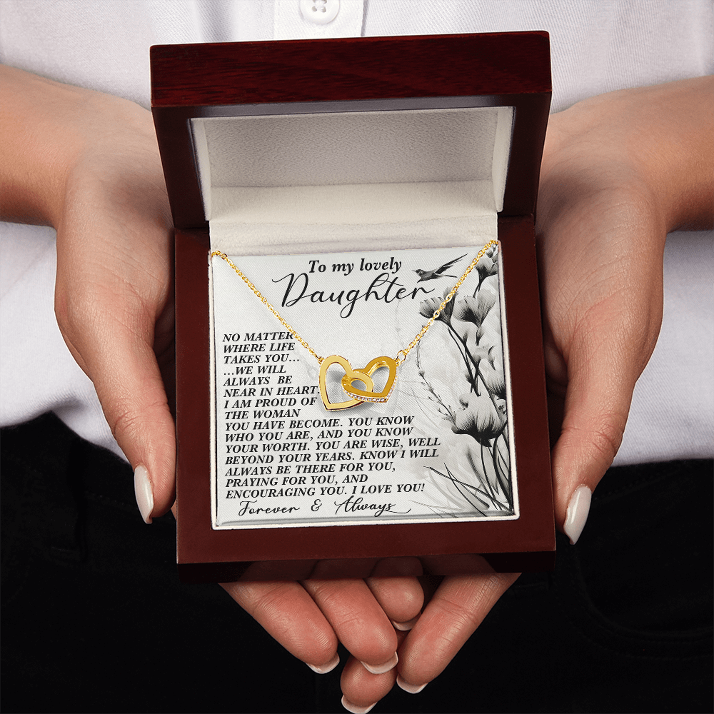 To My Lovely Daughter Necklace, Necklace For My Daughter, Mom And Daughter Gifts, Necklaces For Daughter From Dad