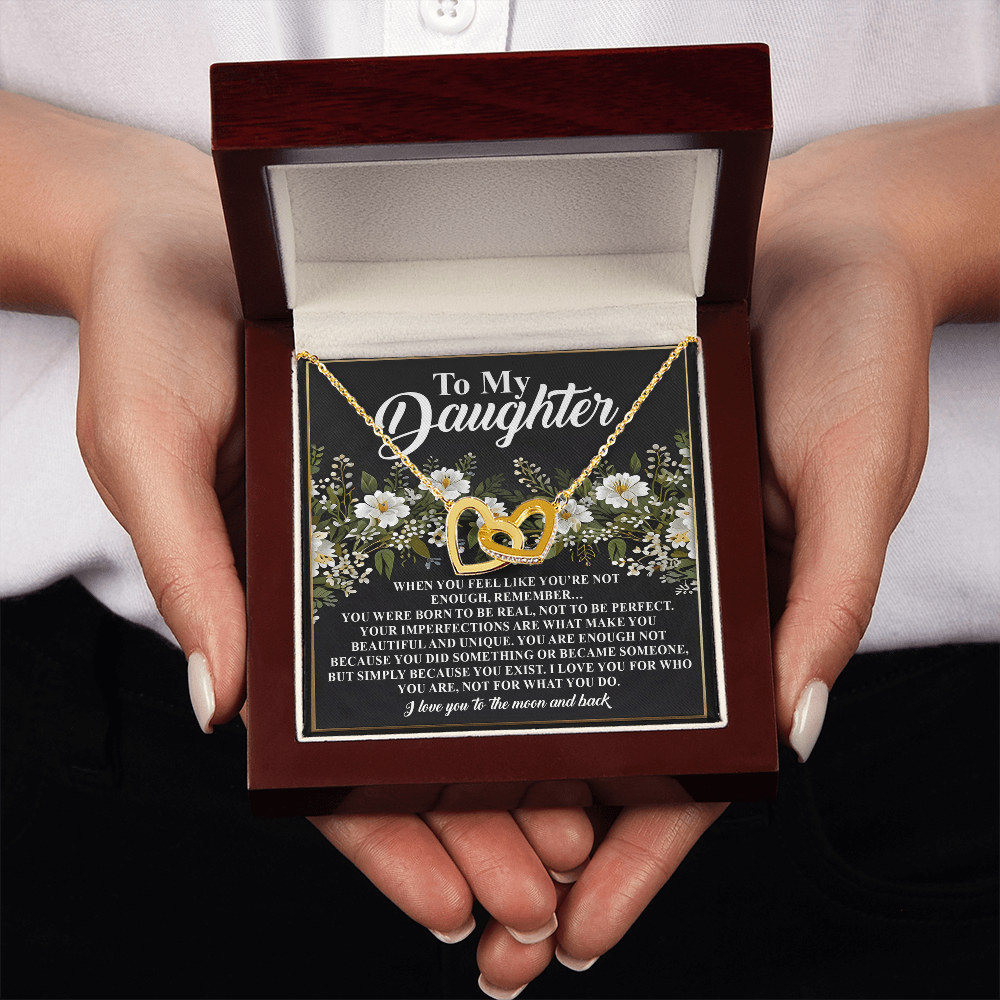 To My Daughter Necklace, Daughter Necklace From Mom And Dad, Dad To Daughter Necklace, Daughter Necklace From Mom And Dad