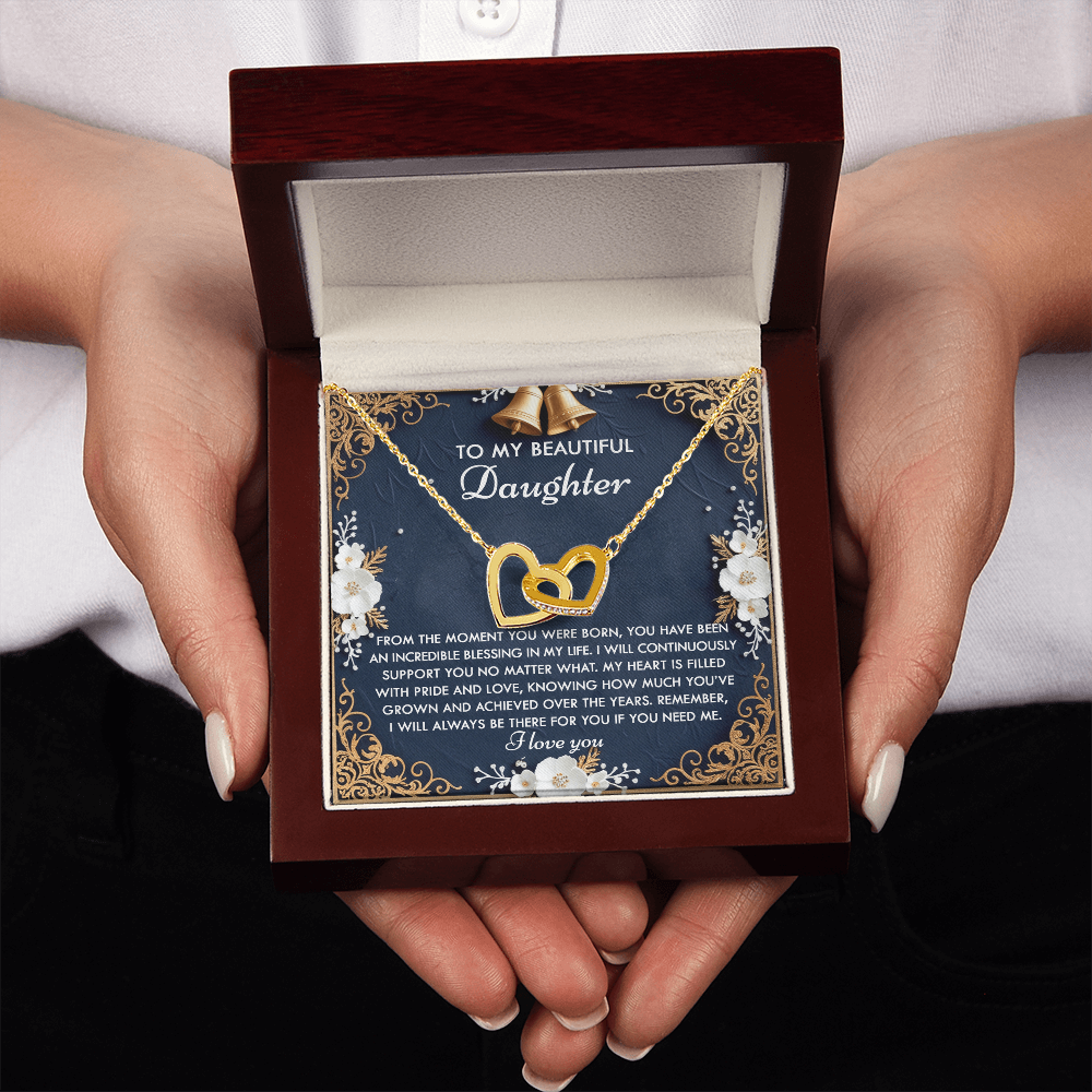 To My Beautiful Daughter Necklace, Jewelry For Daughter From Dad, Birthday Gifts For Adult Daughter, Daughter Necklace From Daddy
