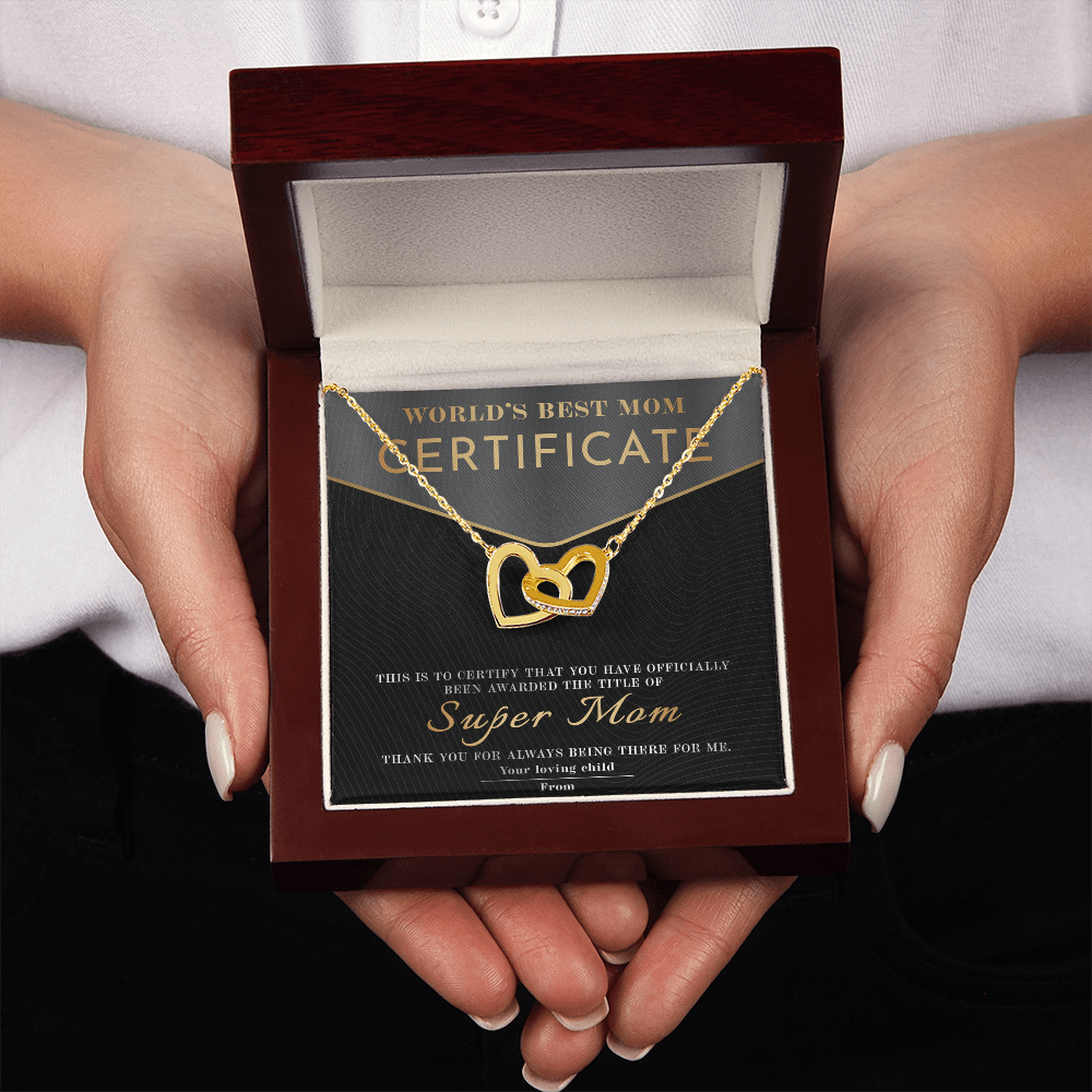World's Best Mom Certificate Necklace, Gift My Mom Christma, Mom And Daughter Necklace, Mothers Necklace Gifts For Mom From Daughter