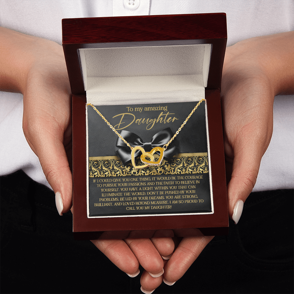 To My Amazing Daughter Necklace, Mother Daughter Necklace Gold, Gifts For Daughter From Dad, Matching Necklaces For Mom And Daughter