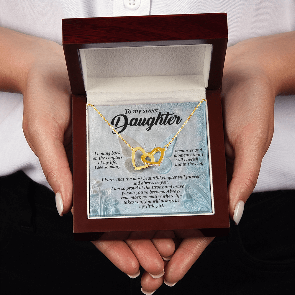 To My Sweet Daughter Necklace, Father And Daughter Necklace, Valentines Day For Adult Daughter Necklace, Necklace For My Daughter