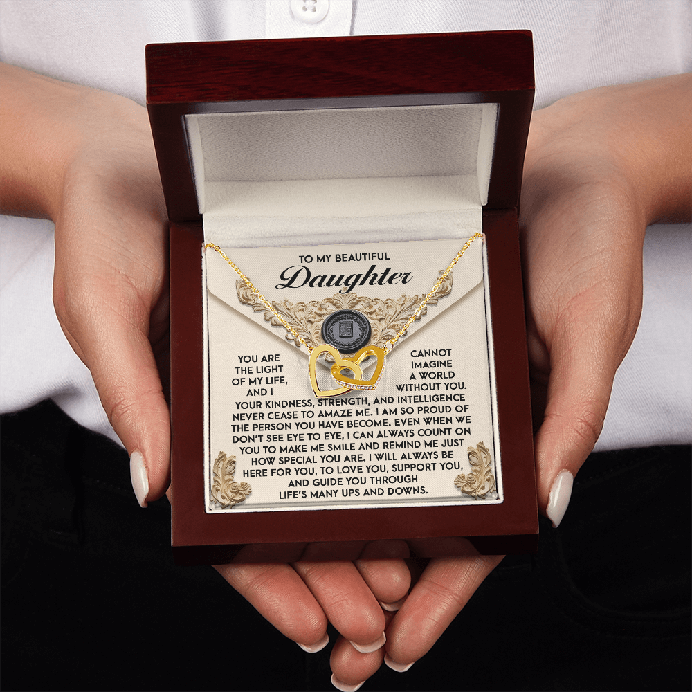 To My Beautiful Daughter Necklace, To My Daughter Necklace From Mom, Mother Daughter Gifts From Mom, Dad And Daughter Necklaces
