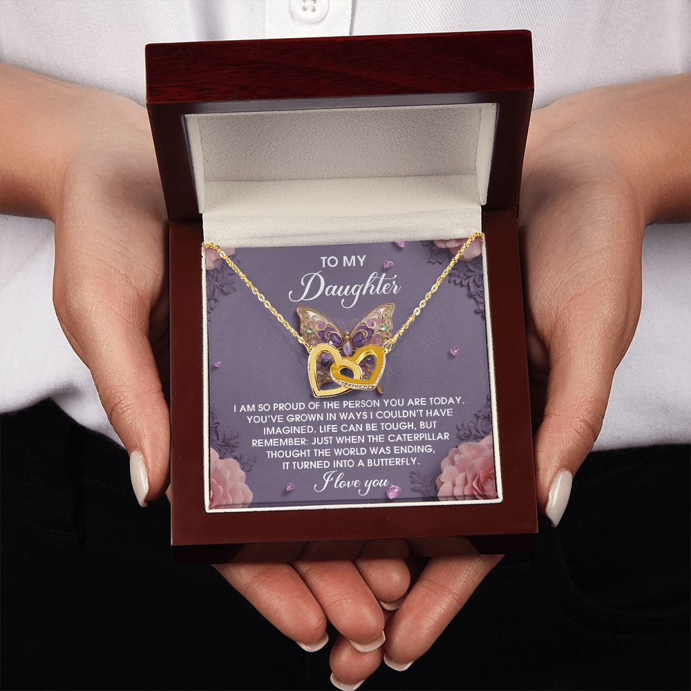 To My Daughter Necklace, Daughter Necklace From Daddy, Daughter Gifts From Mom And Dad, Necklace For My Daughter