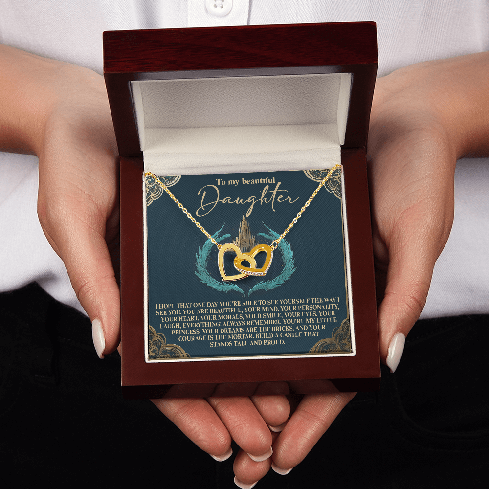 To My Beautiful Daughter Necklace, Valentine Gift For Daughter From Mom And Dad, To My Daughter From Dad, Valentine Gifts For My Daughters