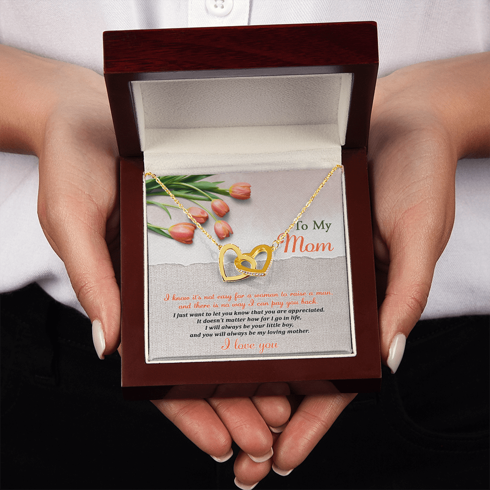 To My Mom Necklace, Message Card Birthday Necklace, Mom Gift Sterling Silver Necklace, Mothers Day Necklace Mom