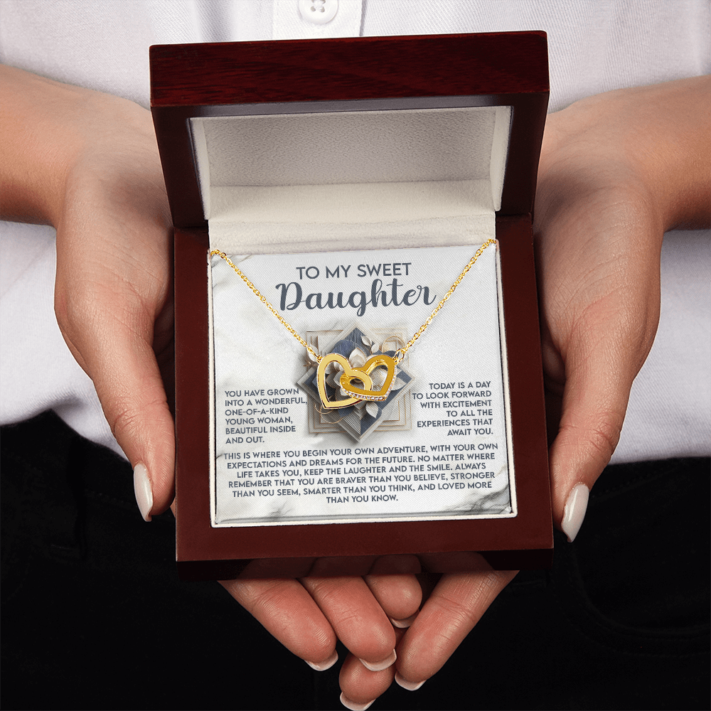 To My Sweet Daughter Necklace, Mother Daughter Necklace Gold, Gifts For Daughter From Dad, Matching Necklaces For Mom And Daughter