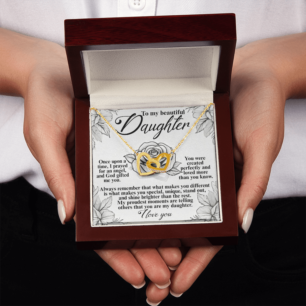 To My Beautiful Daughter Necklace, Mommy And Daughter Necklace, Cute Gifts For Dad From Daughter, Daddy And Daughter Gifts