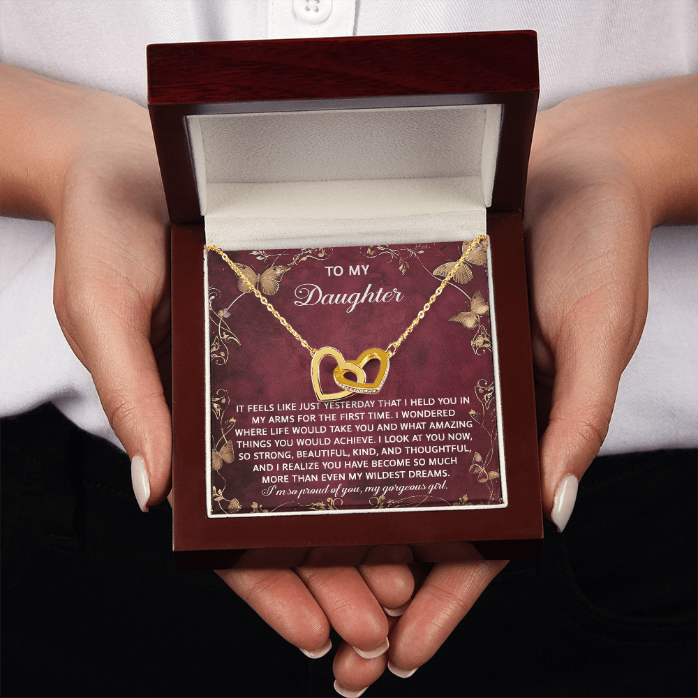 To My Daughter Necklace, Gifts For Adult Daughter From Mom, Mom And Daughter Necklace, My Daughter Gifts From Dad