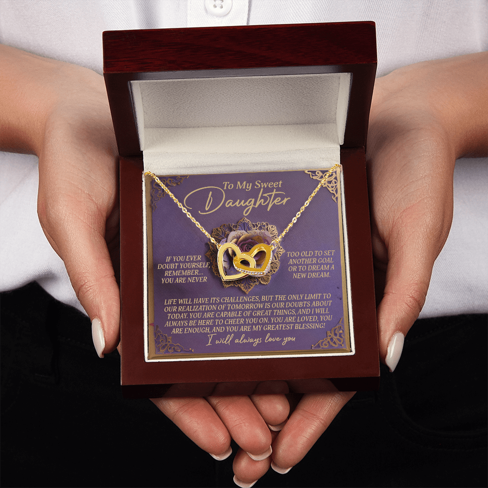 To My Sweet Daughter Necklace, To My Daughter From Dad, Mother And Daughter Jewelry, To My Daughter From Mom