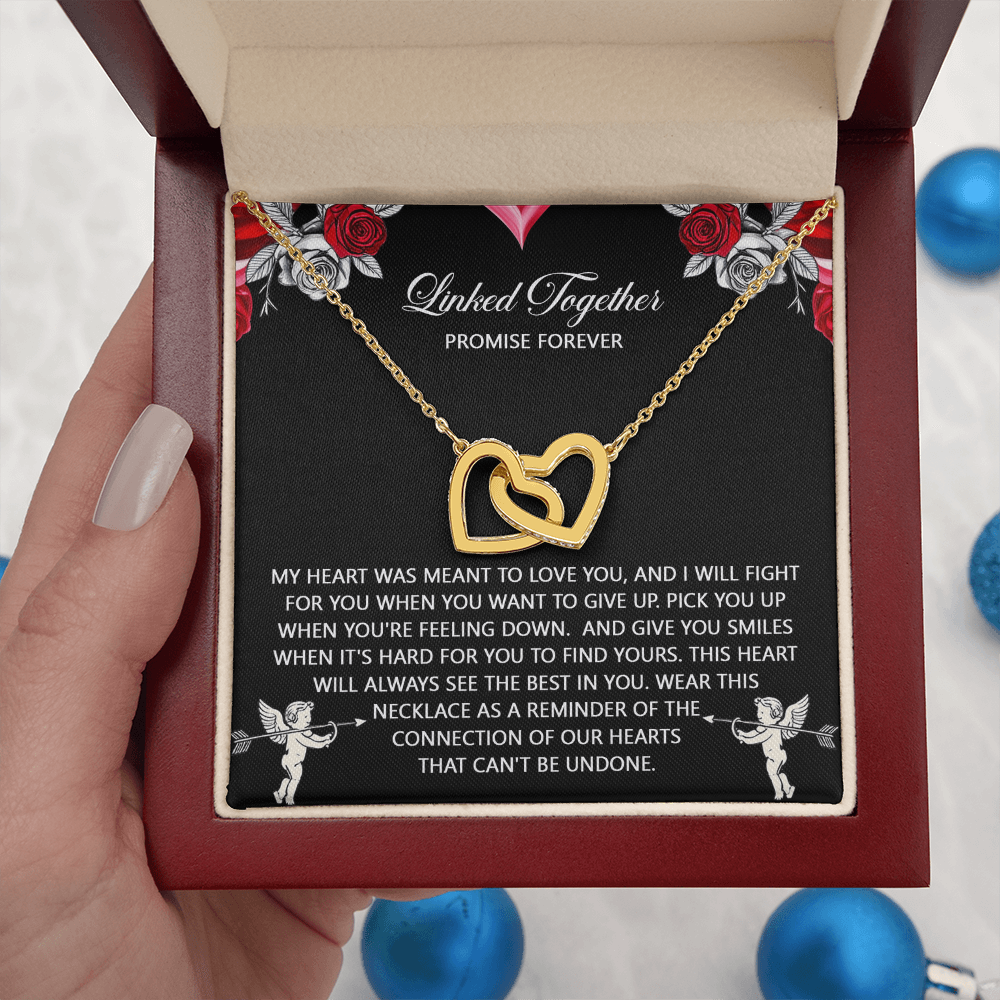 Linked Together Promise Forever Necklace, Valentine's Day Gifts For Women, Best Valentine Gifts For Wife, Valentine's For Her, Female Valentine Gifts