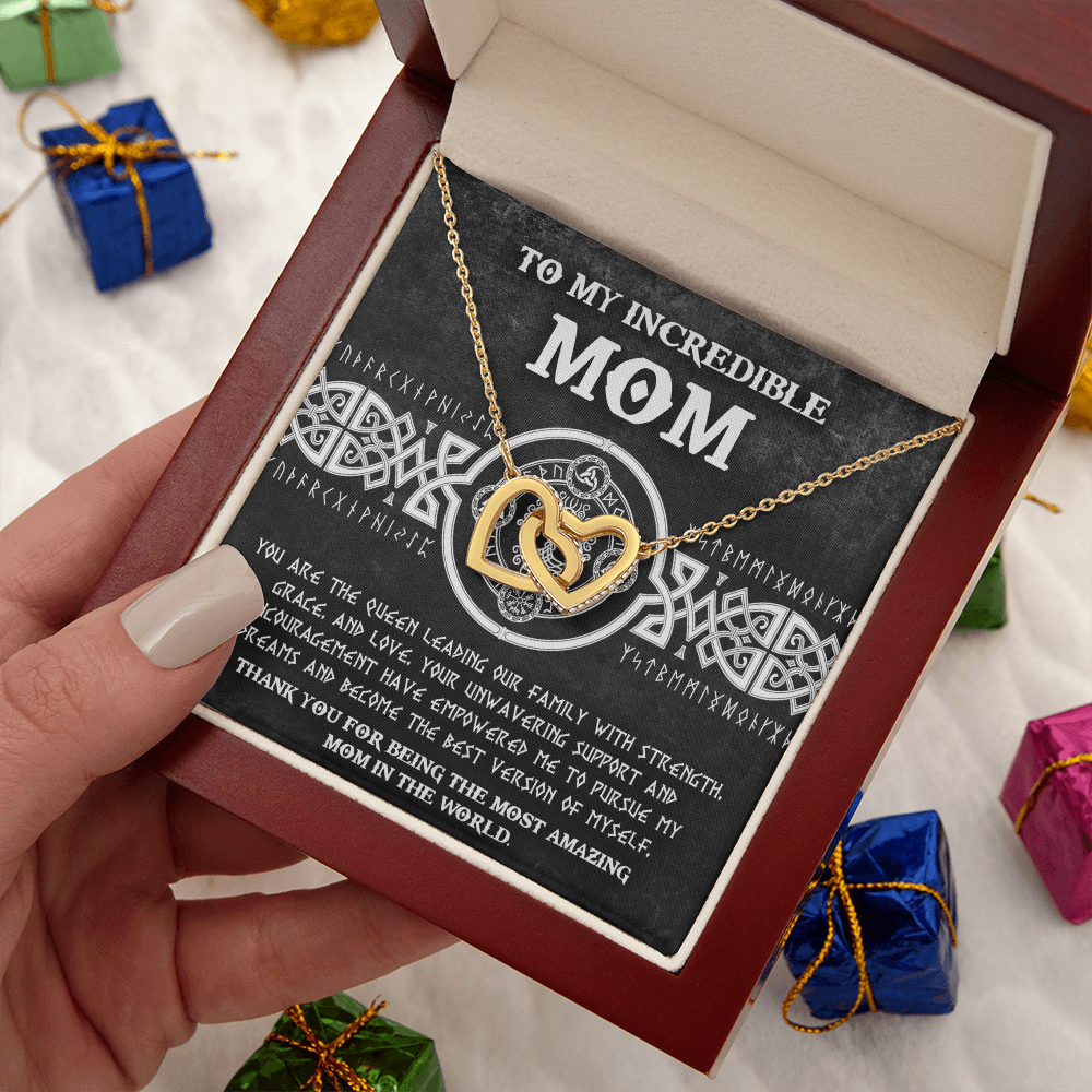 To My Incredible Mom Necklace, Necklaces For Moms From Daughters, Message Card Necklace Gift To Mom, Necklaces For Moms