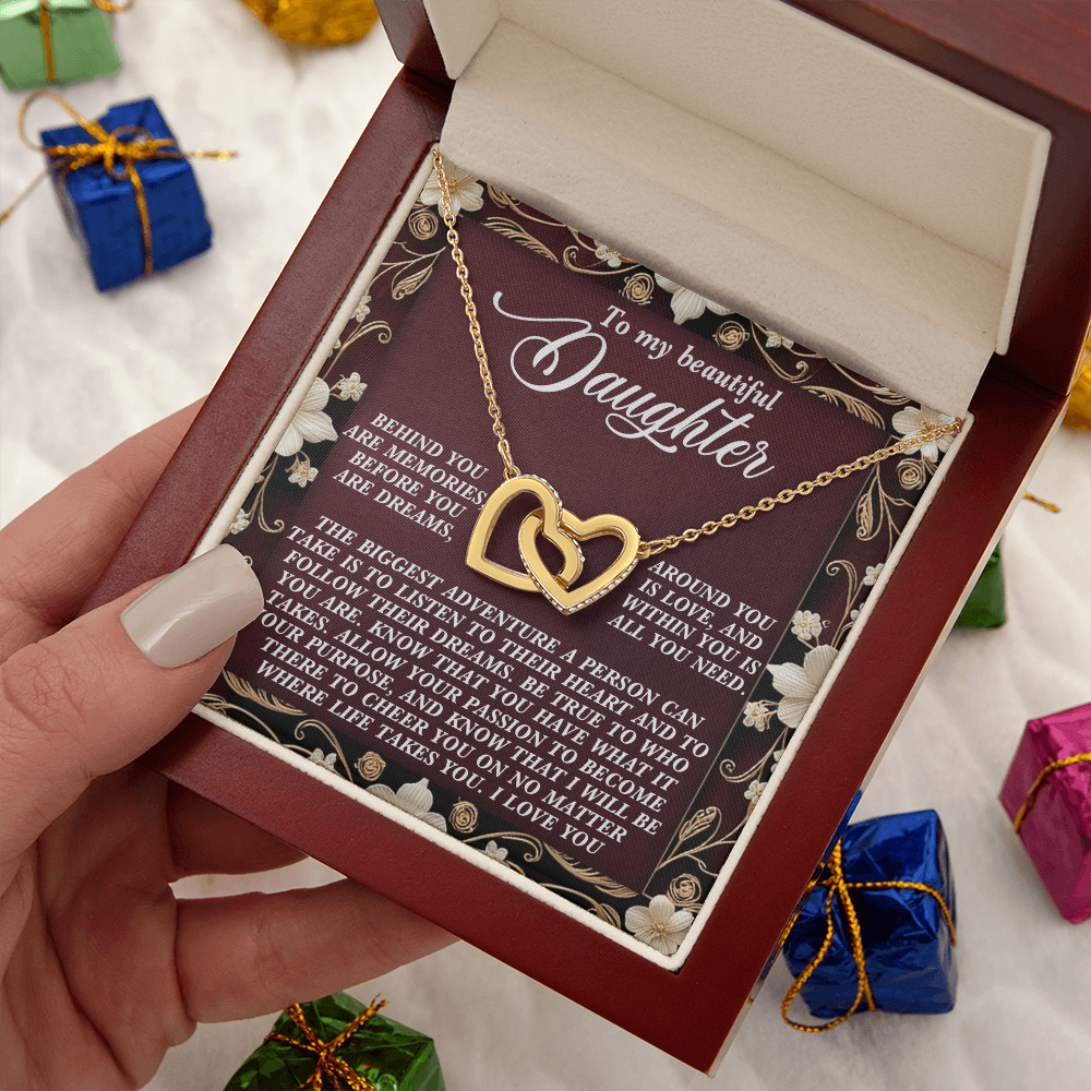 To My Beautiful Daughter Necklace, To My Daughter Necklace From Dad, Mother Daughter Gifts From Mom, To My Daughter Necklace From Mom